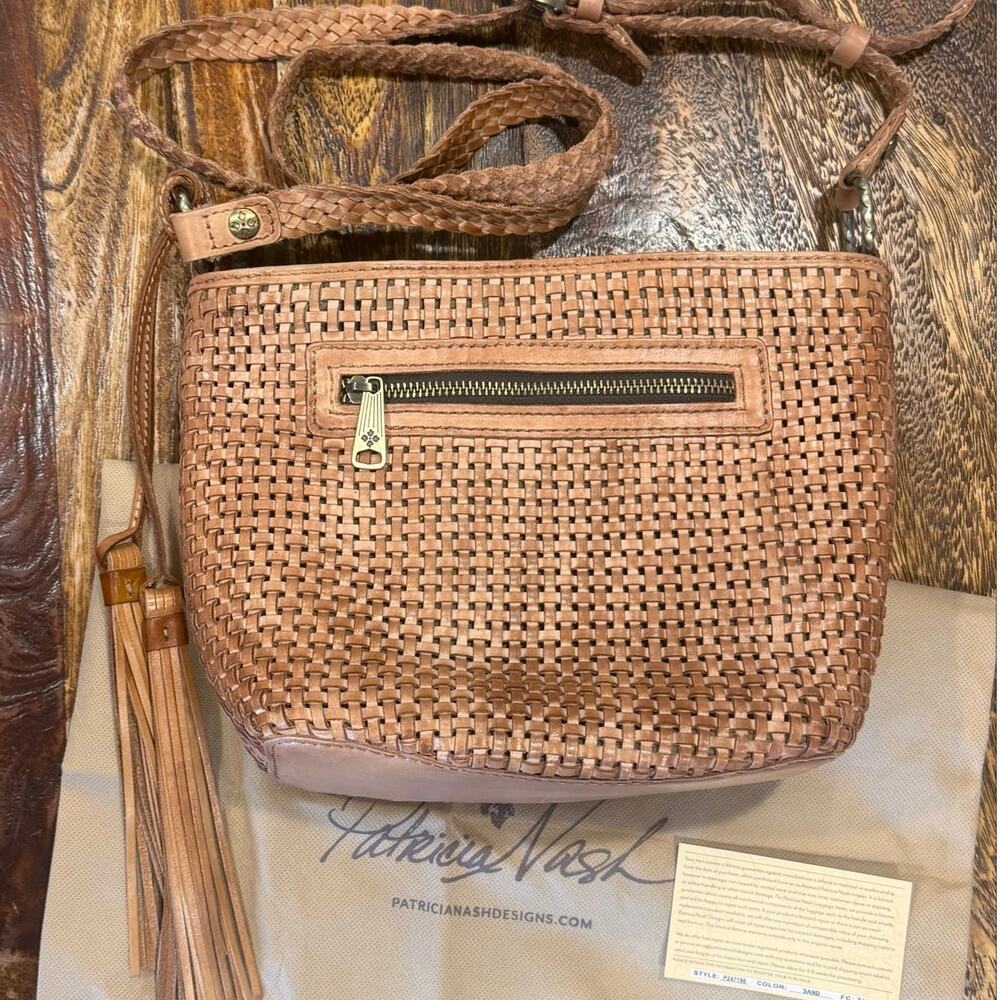 Patricia Nash Pisticci Woven Leather Crossbody